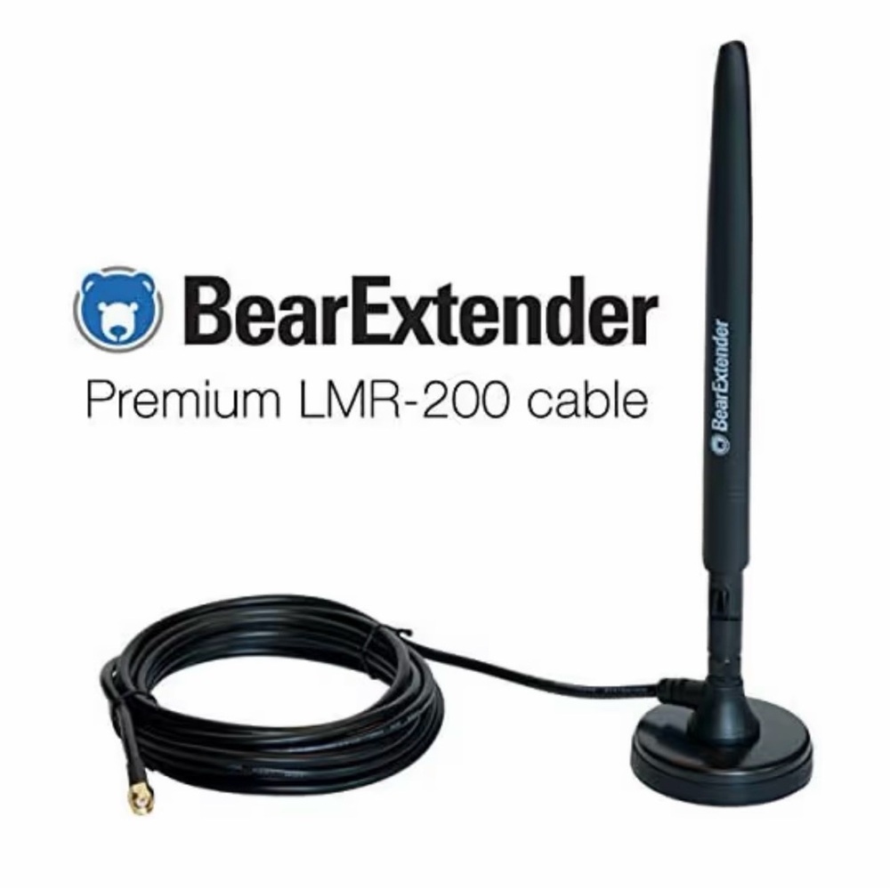 Bearifi Heavy Duty 7 dBi Wi-Fi Antenna w/RP-SMA Extension Cable & Magnet Base